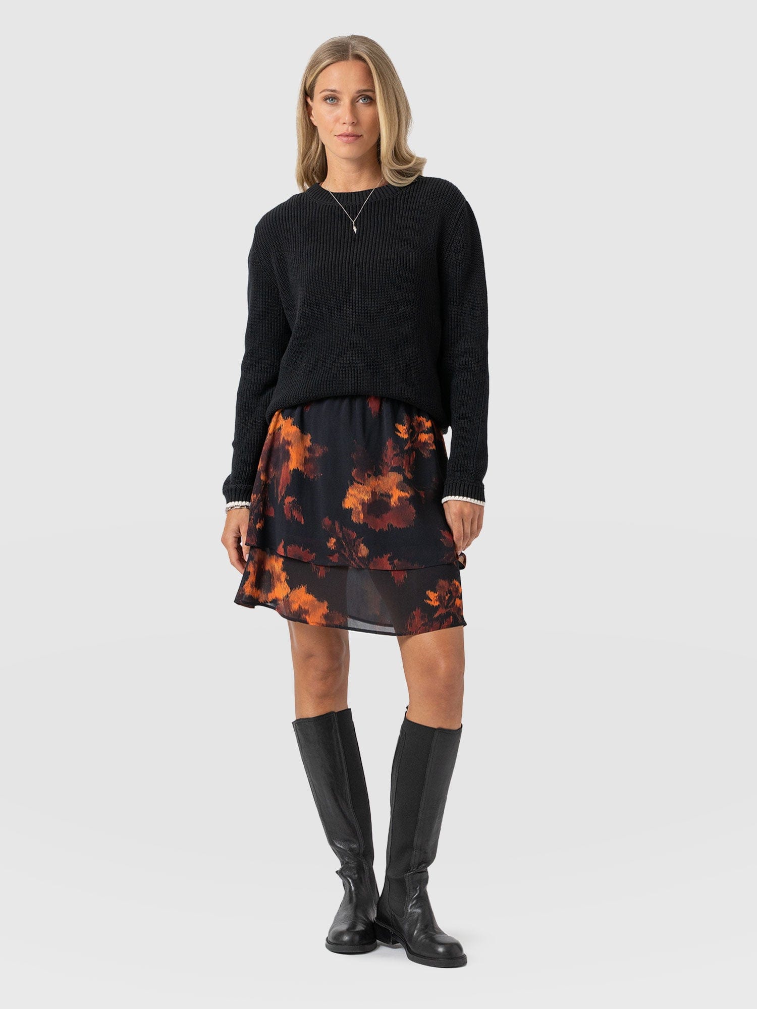 Etta Mini Layered Skirt - Autumn Floral - Women's Shorts | Saint + Sofia® USA